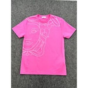Versace Collection Mens Pink Medusa Head Graphic T-Shirt Size M Made in Portugal
